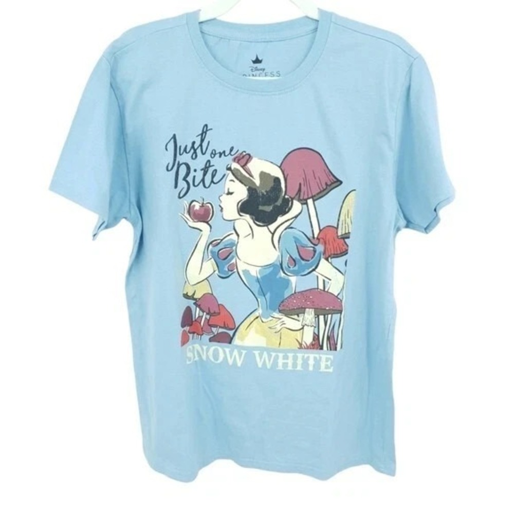 Disney Snow White Light Blue Graphic Button Down Shirt